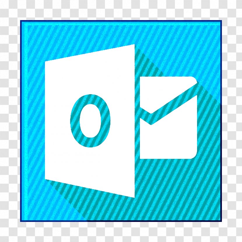 Email Icon Mail Microsoft - Aqua - Electric Blue Azure Transparent PNG