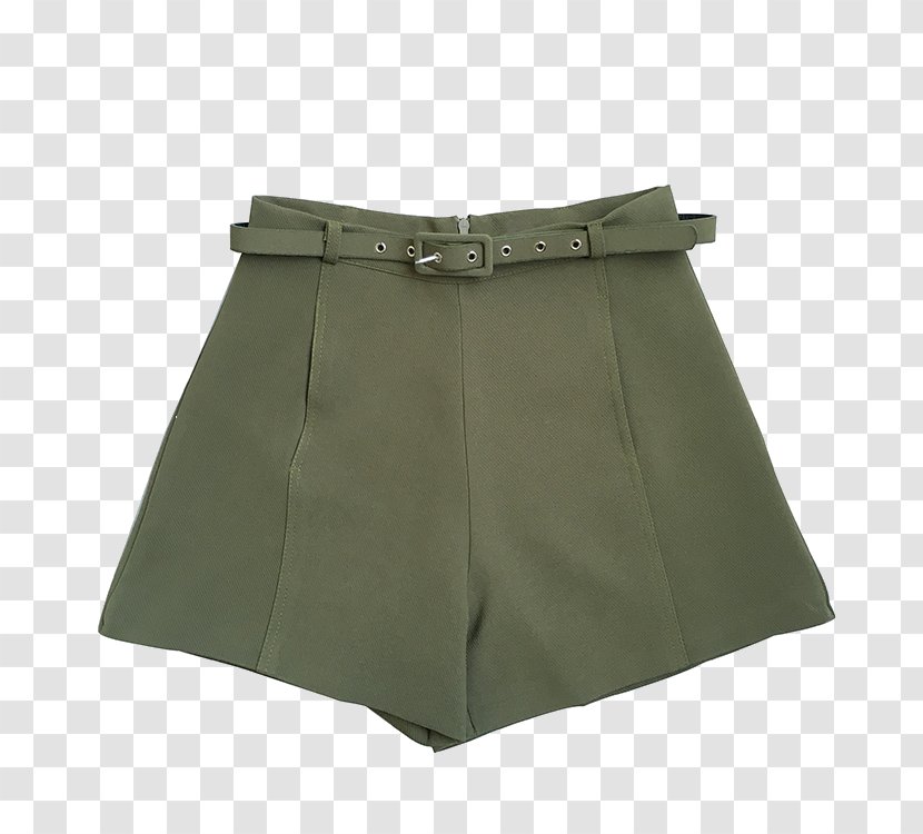 Shorts Trousers Suit - Army Green Transparent PNG
