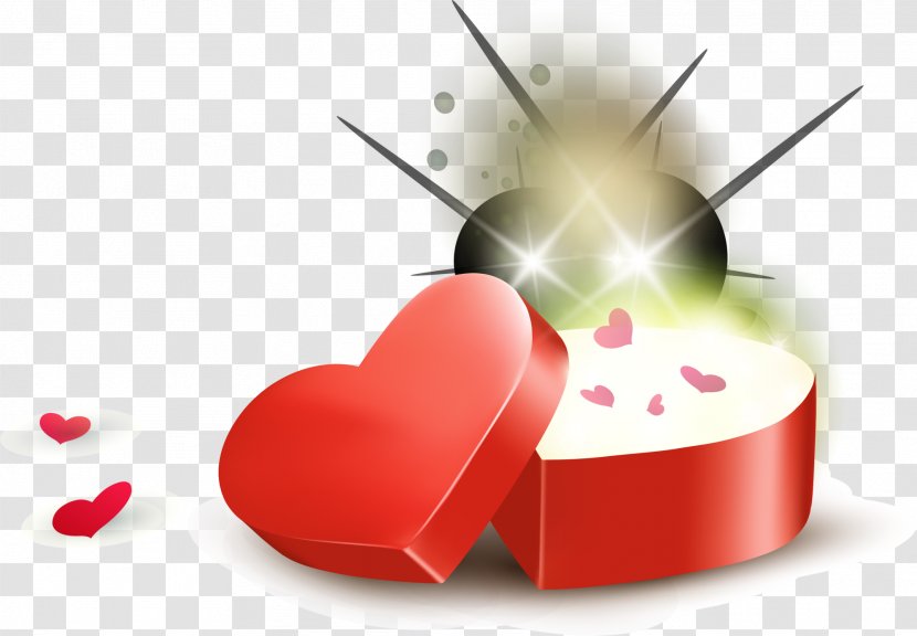 Red Love Gift Download - Box Transparent PNG