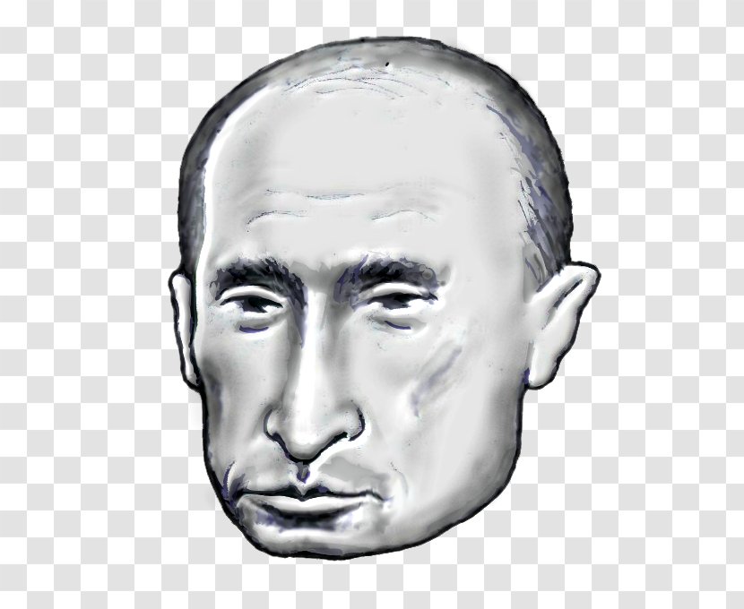 Cheek Chin Facial Expression Hair Forehead - Monochrome - Vladimir Putin Transparent PNG