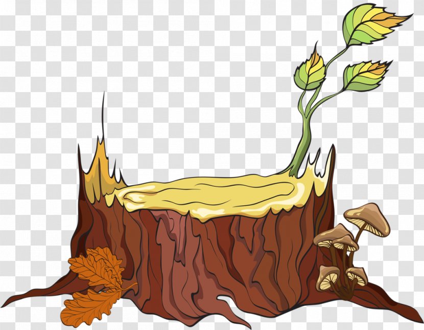 Tree Stump Trunk Cartoon Transparent PNG