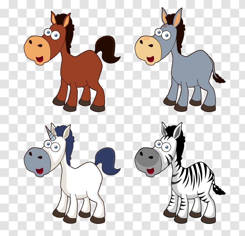 Horse Pony Cartoon Clip Art - Like Mammal - Vector Transparent PNG