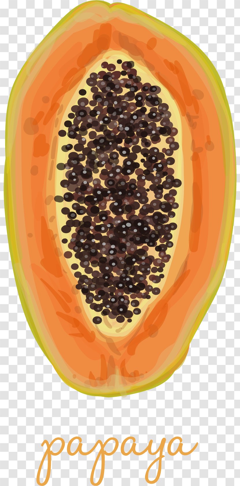 Papaya Fruit Poster - Vegetarian Food - Nutrition Delicious Transparent PNG