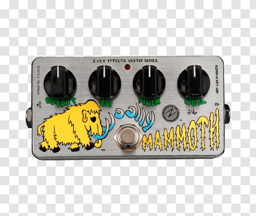 Z.VEX - Silhouette - Woolly Mammoth Vexter Z.Vex Effects Processors & Pedals DistortionMusical Instruments Transparent PNG
