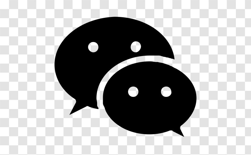 WeChat - Black And White - Smile Transparent PNG