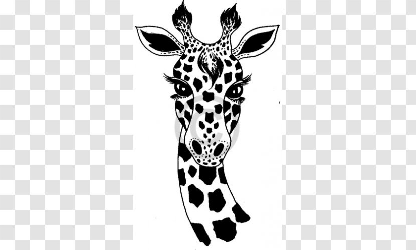 Giraffe Drawing Black And White Art - Photography - Elephant Motif Transparent PNG