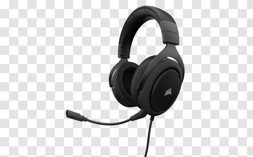 CORSAIR HS60 SURROUND Gaming Headset Microphone Headphones - Electronic Device Transparent PNG