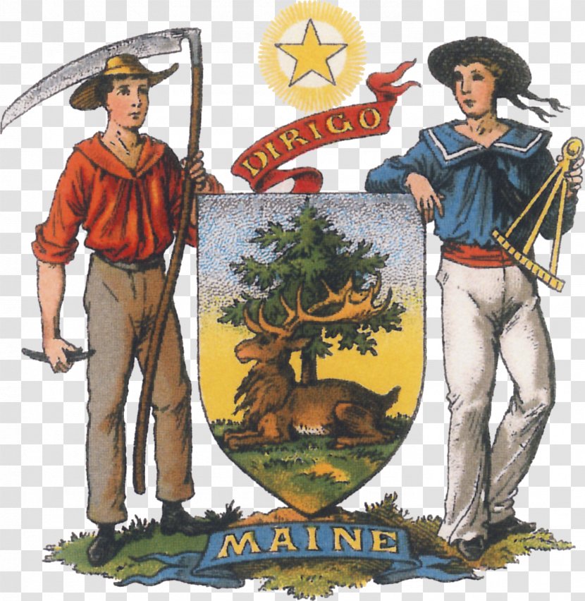 Seal Of Maine Coat Arms Great The United States Crest Transparent PNG