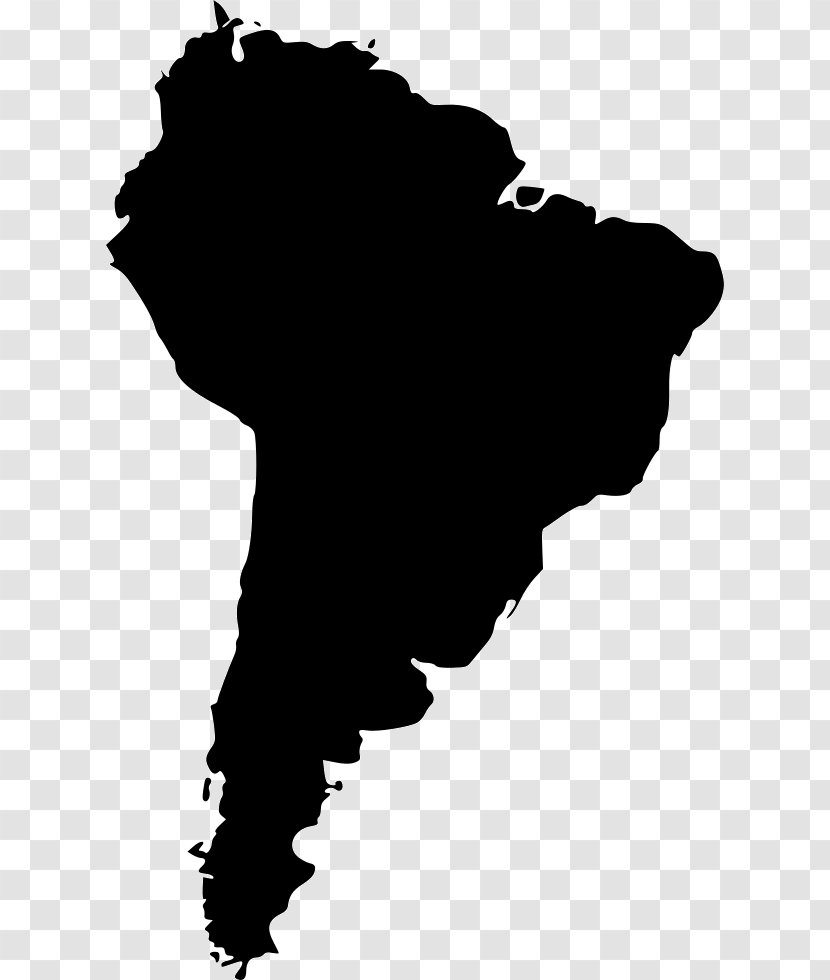 South America United States Subregion Map - Blank Transparent PNG