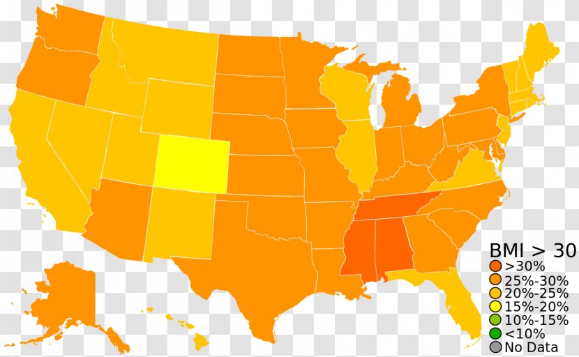 United States Of America U.S. State Presidential Election Corporal Punishment Religion - Area - Obesity Transparent PNG