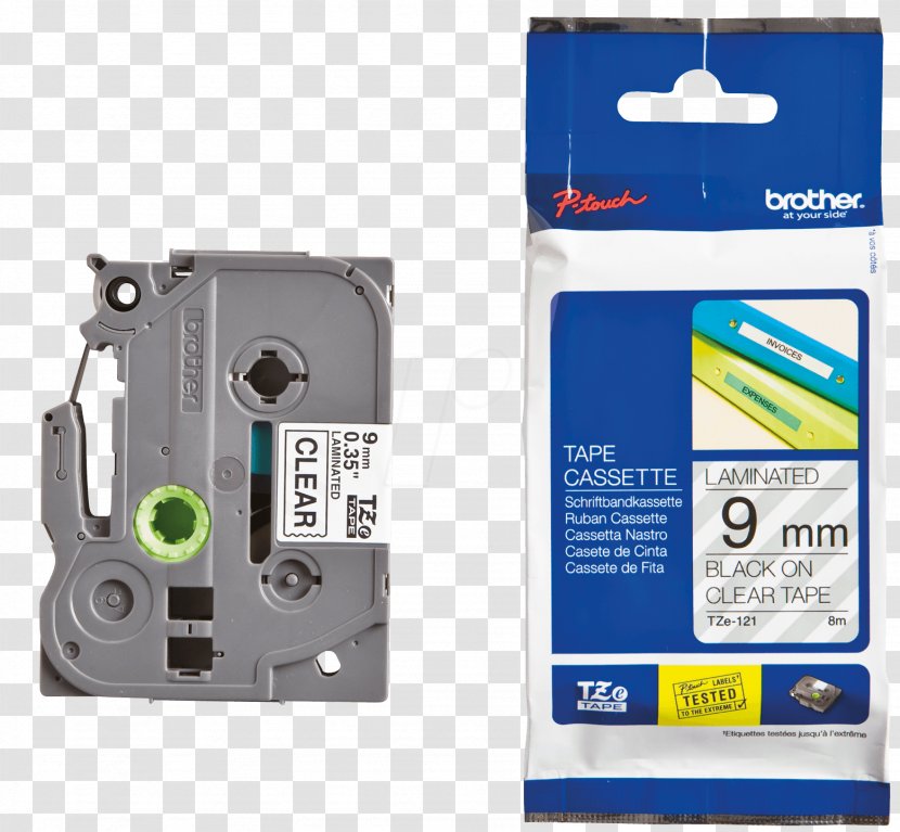 Adhesive Tape Brother TZe 335 Laminiertes Band Karten, Etiketten Und Sticker Thermal Transfer Medien Label Printer Office Supplies - Strong Transparent PNG