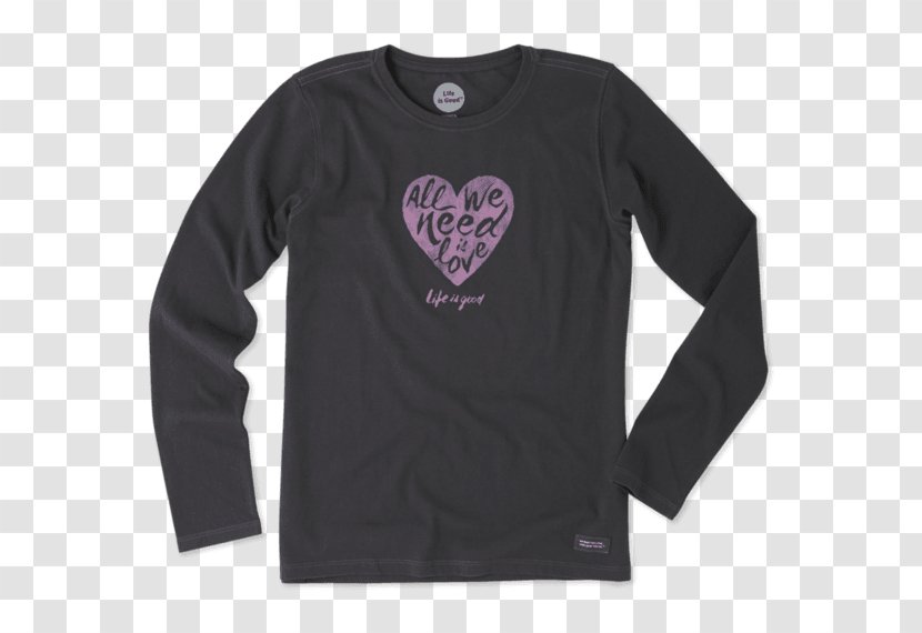 Long-sleeved T-shirt Hoodie Lakai Limited Footwear - Outerwear - Heart Watercolour Transparent PNG