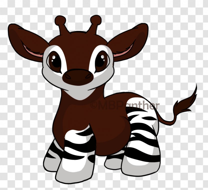 Okapi Drawing Giraffe Clip Art - Wildlife - Cute Cartoon Fox Transparent PNG