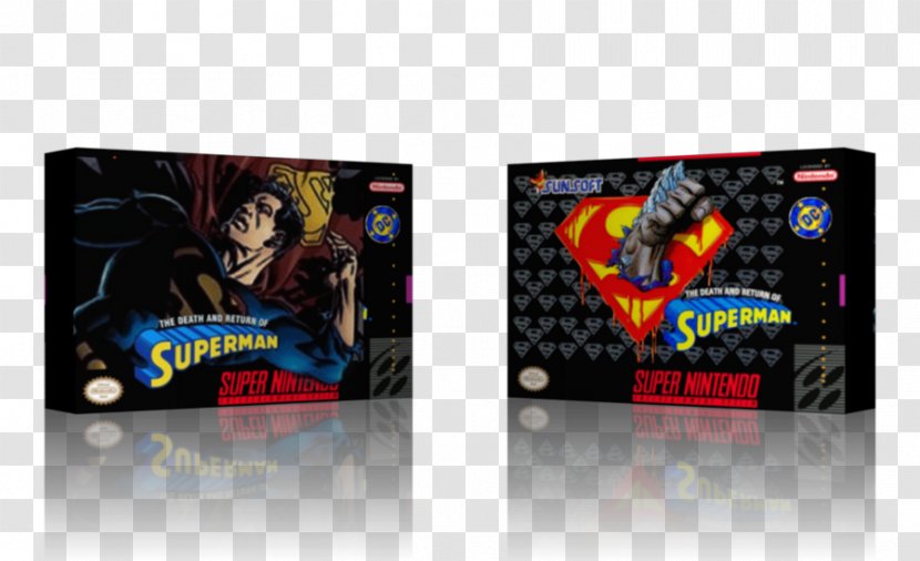 Super Nintendo Entertainment System The Death And Return Of Superman Graphic Design Brand - Multimedia Transparent PNG