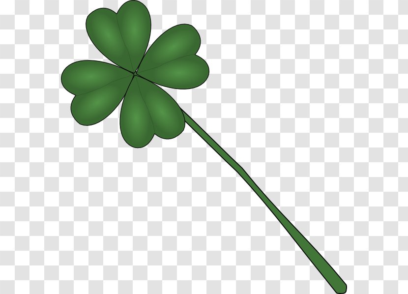 Saint Patrick's Day Shamrock Four-leaf Clover Clip Art - Public Domain Transparent PNG