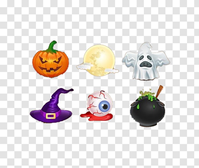 Halloween Jack-o'-lantern Clip Art - Resource - Cartoon Cute Elements Transparent PNG