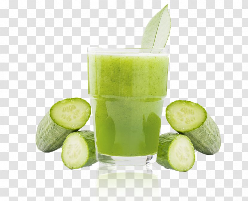 Juice Smoothie Limeade Health Shake Cucumber - Lime - Cut Half And Drink Transparent PNG
