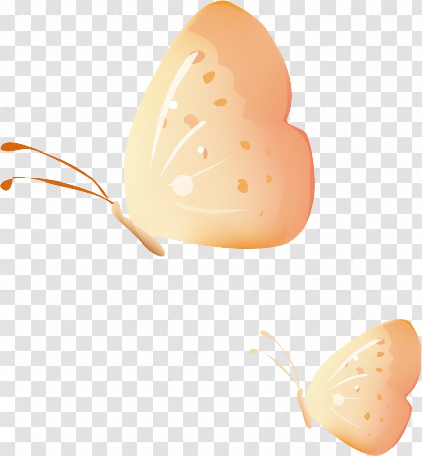 Egg - Peach - Creative Butterfly Transparent PNG