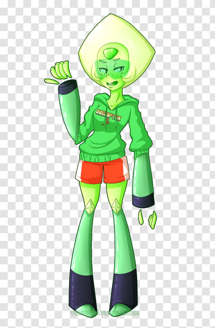 Vertebrate Green Cartoon Outerwear - Peridot Steven Universe Transparent PNG