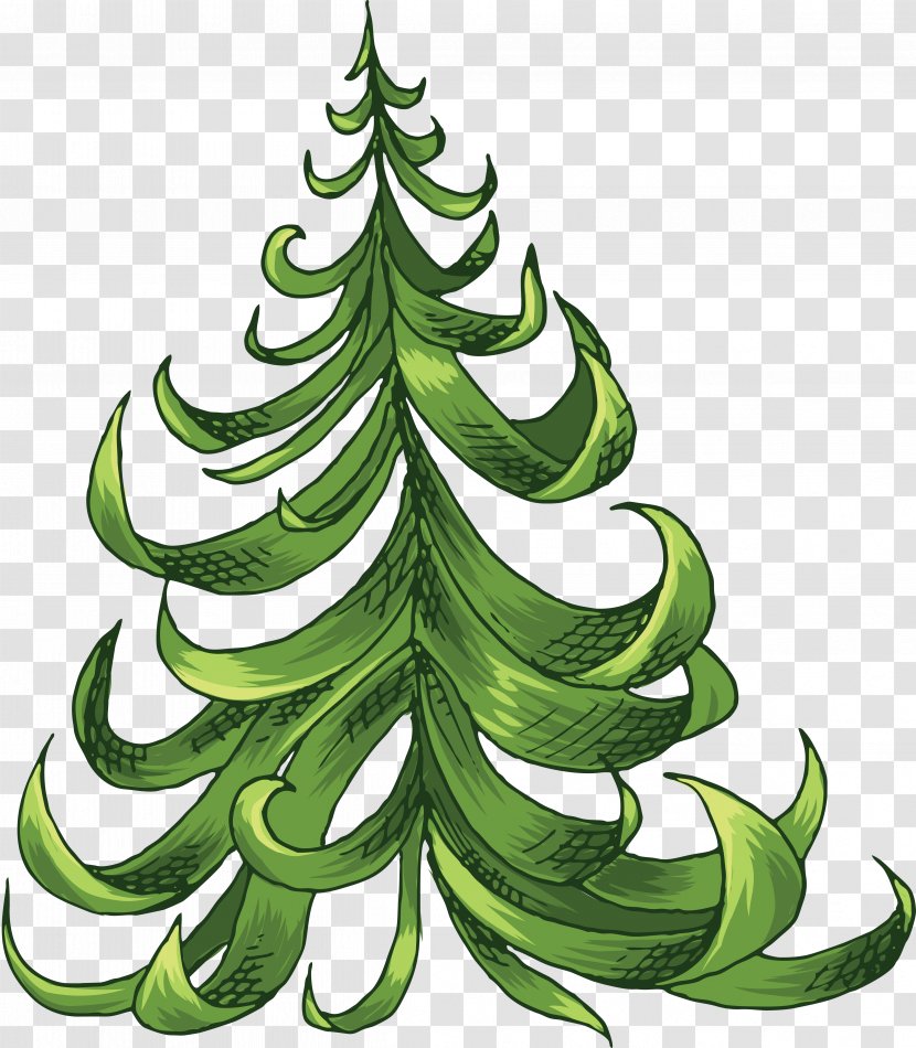 Christmas Tree Spruce Clip Art - Leaf Transparent PNG