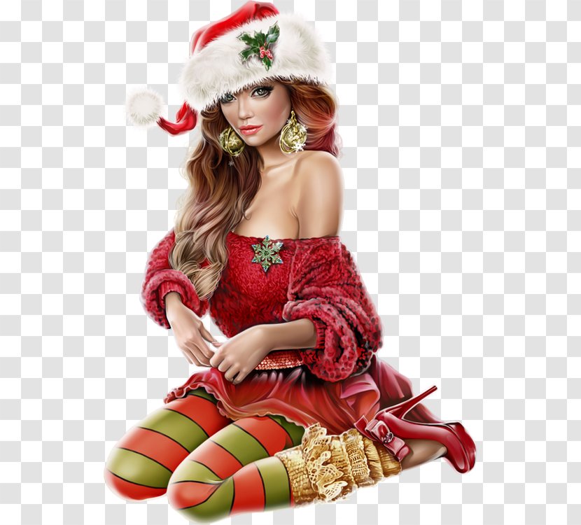 Christmas Ornament Mrs. Claus Santa Woman Transparent PNG