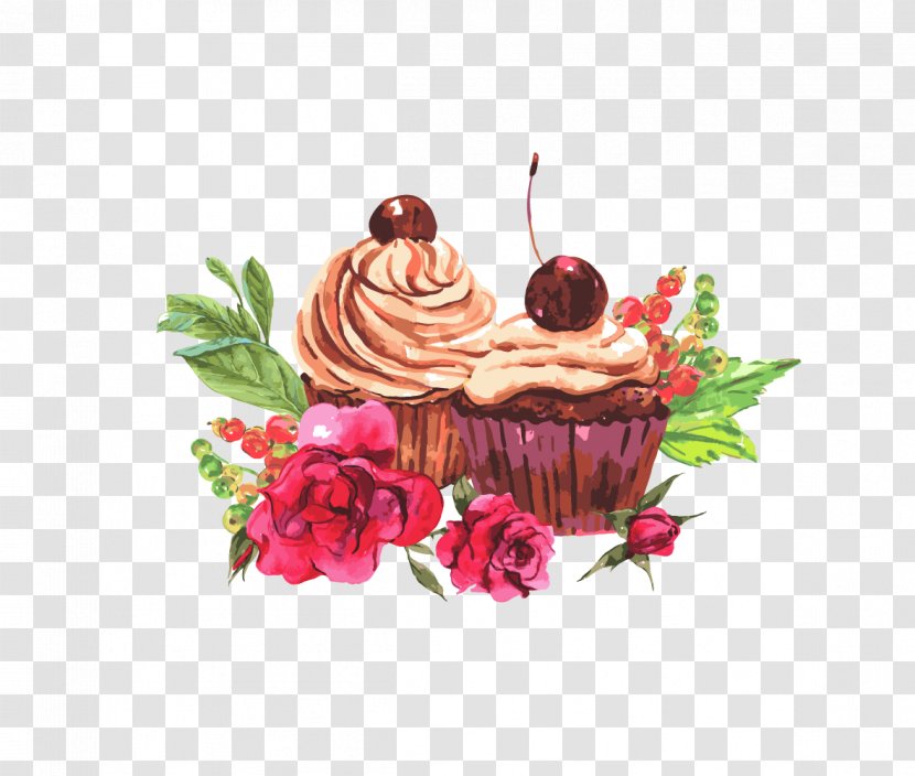 Cupcake Bakery Illustration - Drawing - Cup Cake. Transparent PNG