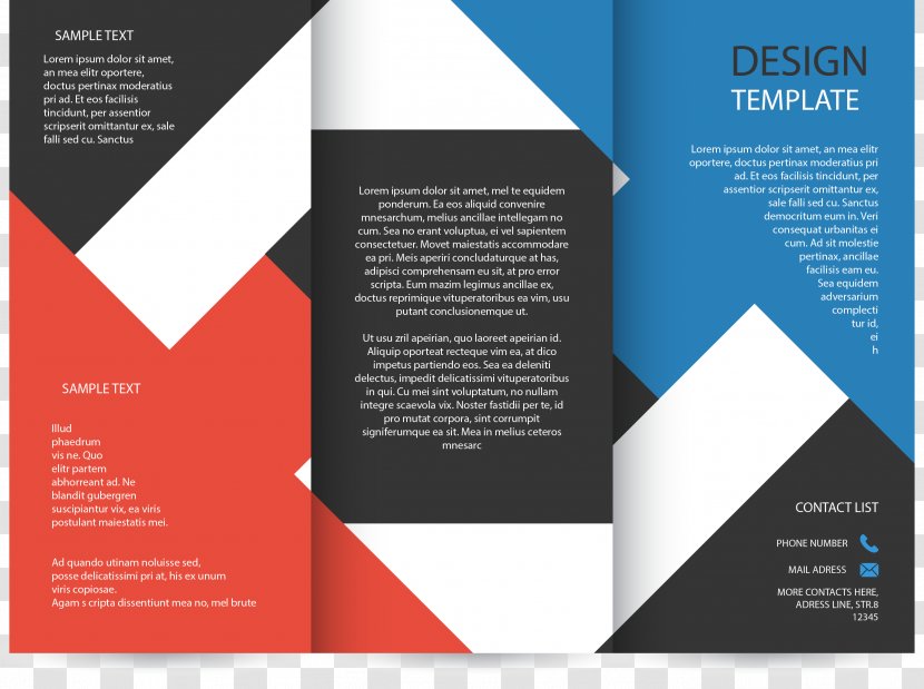 Marketing Brochure Flyer Template - Mockup Transparent PNG