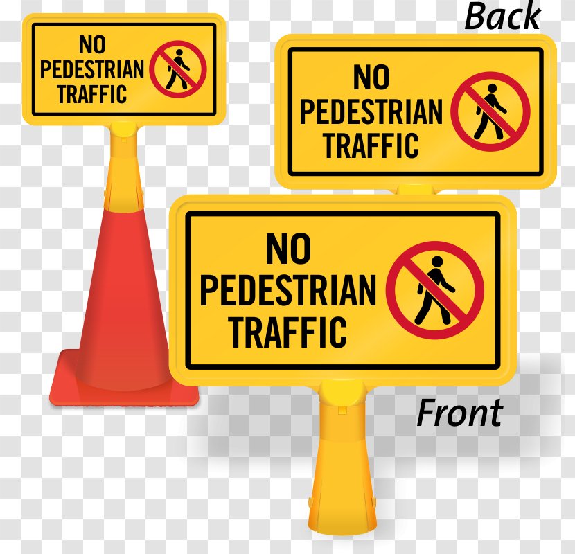 Traffic Sign Pedestrian Crossing Road - Text Transparent PNG