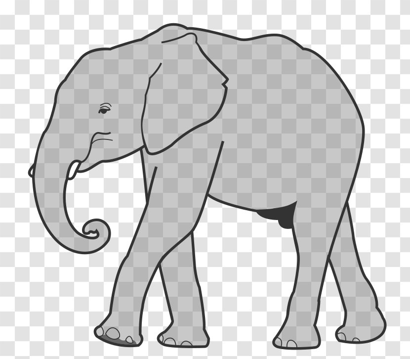 Indian Elephant African Clip Art - Mammal Cliparts Transparent PNG