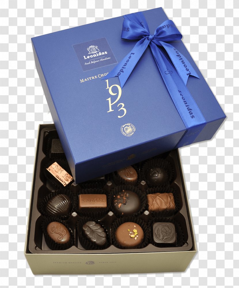 Praline Chocolate Truffle Box Bar Leonidas - Oman - Blue Gift Transparent PNG