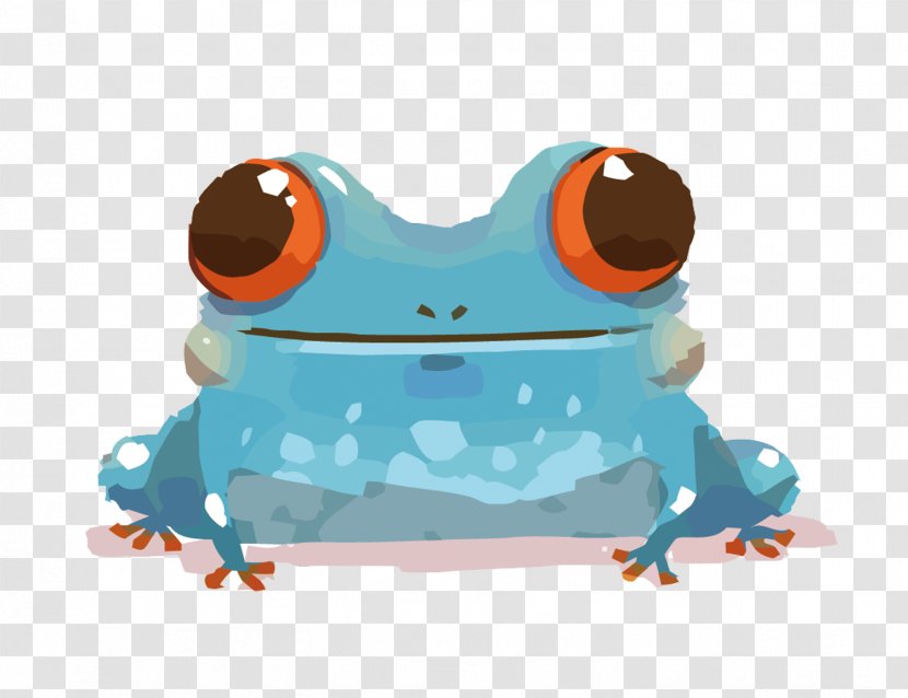 Blue Poison Dart Frog Reptile Cuteness Illustration - Vertebrate - Vector Frogs Transparent PNG