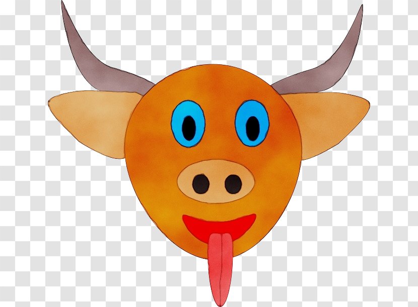 Watercolor Drawing - Water Buffalo - Costume Smiley Transparent PNG