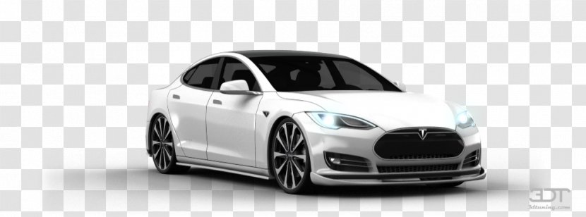 Mid-size Car Alloy Wheel Compact Motor Vehicle - Automotive Design - Tesla Model 3 Transparent PNG