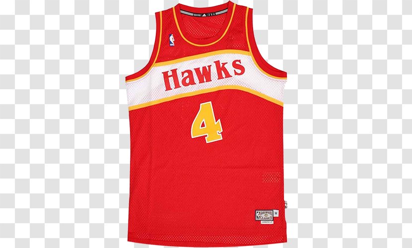 Atlanta Hawks T-shirt Jersey Swingman Throwback Uniform - Shirt Transparent PNG