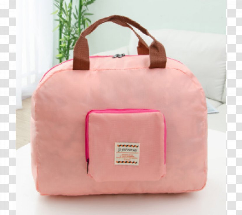 Handbag Reusable Shopping Bag Travel - Duffel Bags - Pink Suitcase Transparent PNG