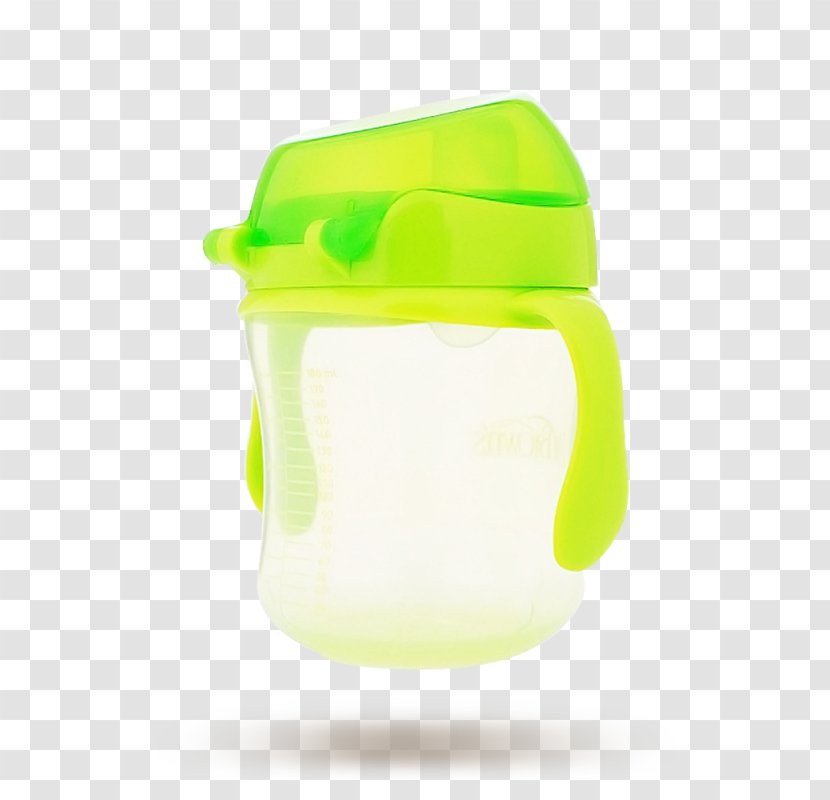 Water Bottles Plastic Green - Yellow Transparent PNG