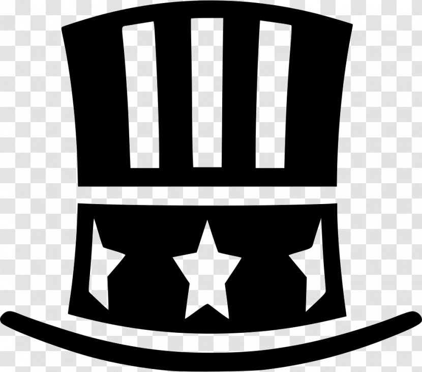 Uncle Sam Hat United States - Black And White Transparent PNG