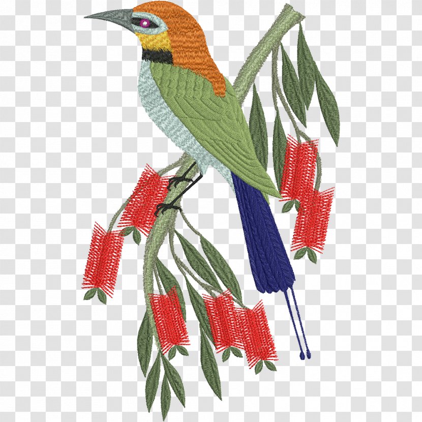 Parrot Bird Budgerigar Beak Machine Embroidery - Art Transparent PNG