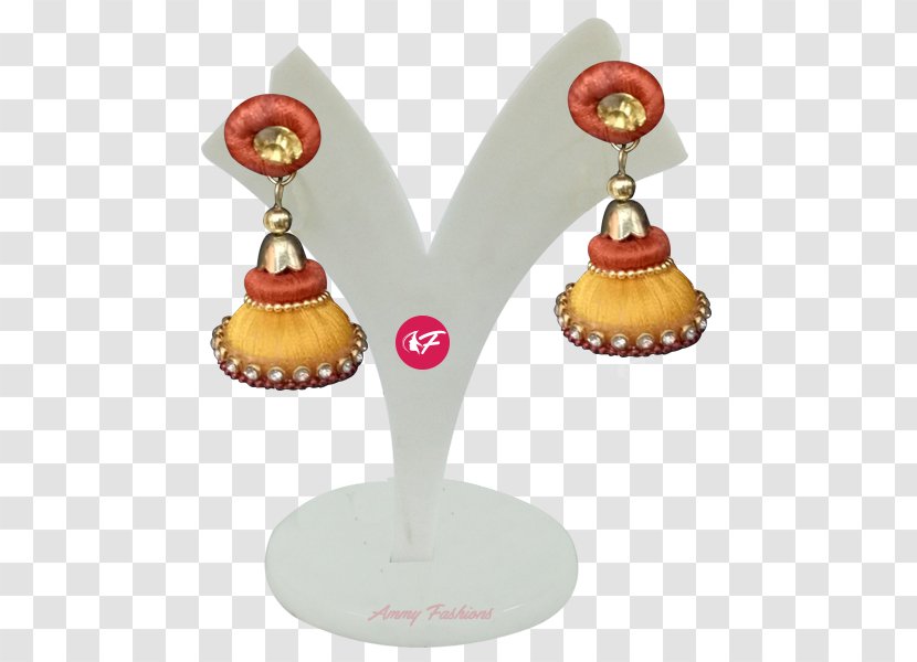 Earring Silk Thread Yellow Red - Color - Jewellery Transparent PNG