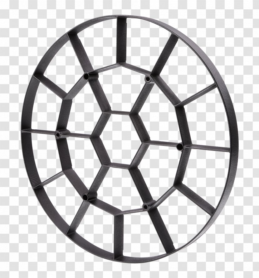 Symmetry Circle Angle Pattern - Black And White Transparent PNG