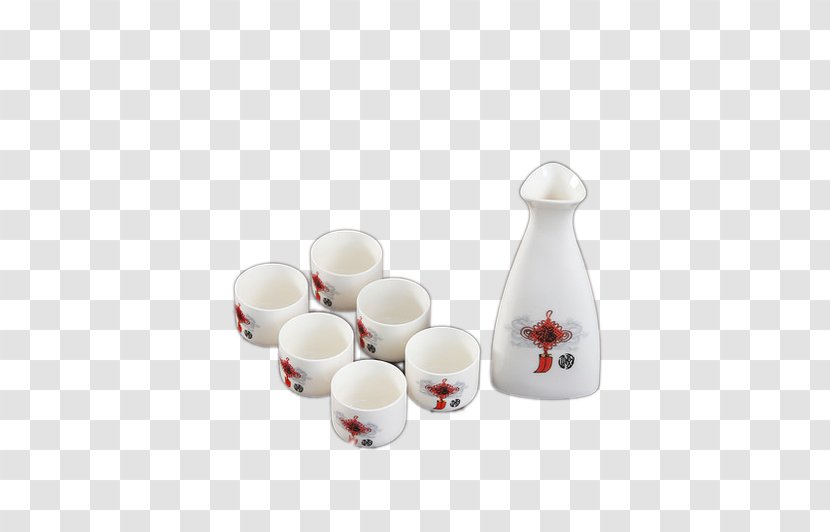 White Wine Red Baijiu Distilled Beverage - Old Master Ceramic Set Transparent PNG