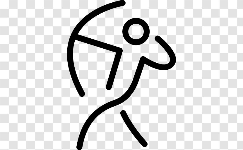 Archery Stick Figure Symbol - Sport - Archer Transparent PNG