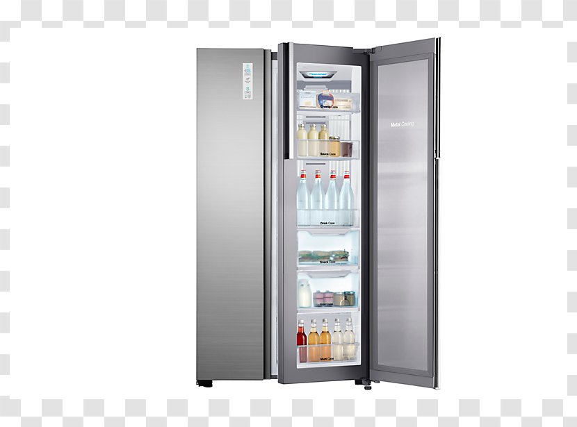 Refrigerator Samsung Chiller Ultra-high-definition Television - Display Resolution Transparent PNG
