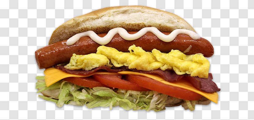 Breakfast Sandwich Hamburger Cheeseburger Buffalo Burger Hot Dog - Recipe - Delicious Beef Transparent PNG