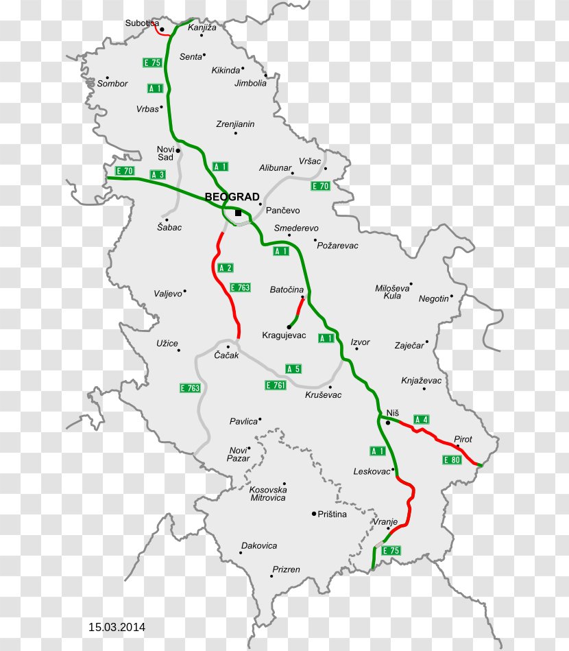 Motorways In Serbia A2 Motorway A4 Požega Controlled-access Highway - Road Transparent PNG