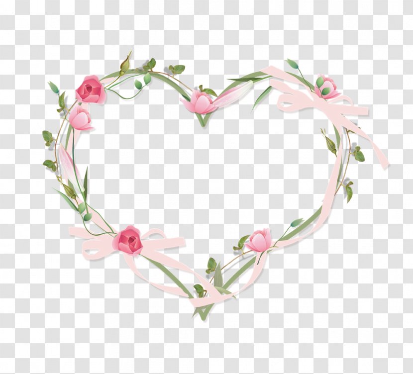 Picture Frame Heart Flower Rose Clip Art - Floral Border Design Creative Pattern Transparent PNG
