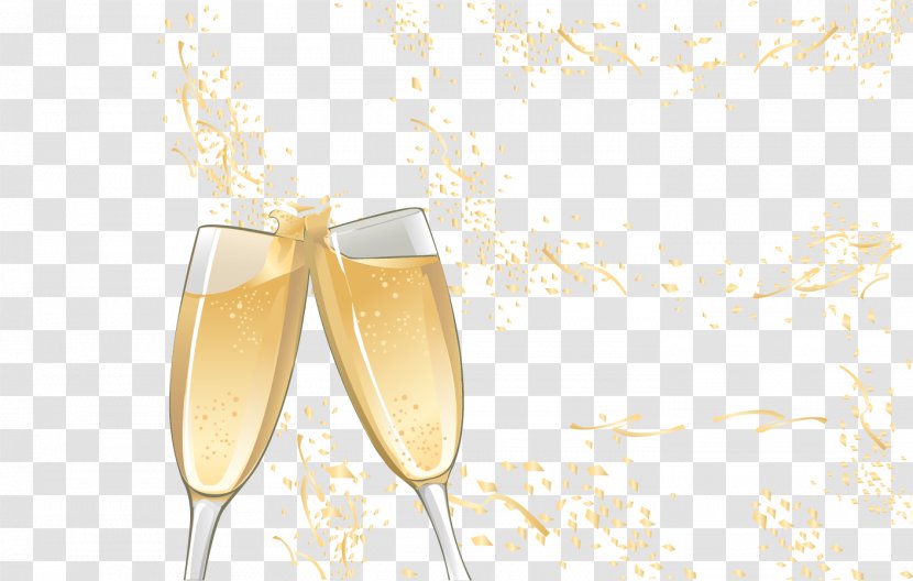 Champagne Glass Yellow - Celebration Toast Transparent PNG