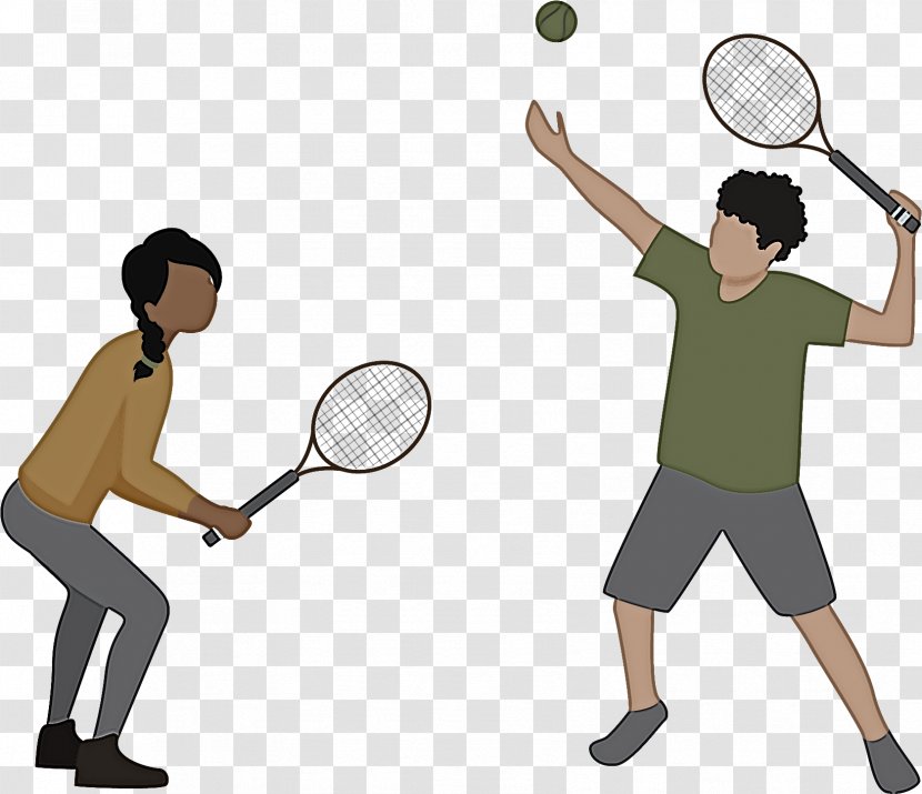 Tennis Racket Racketlon Player - Throwing A Ball Playing Sports Transparent PNG