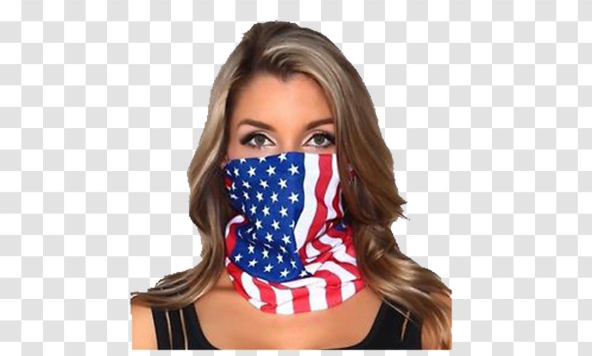 Flag Of The United States Kerchief Mask Transparent PNG