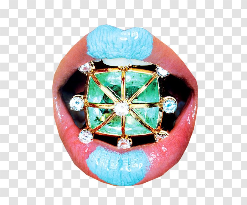 Lip Drawing - Aqua - Eifell Transparent PNG